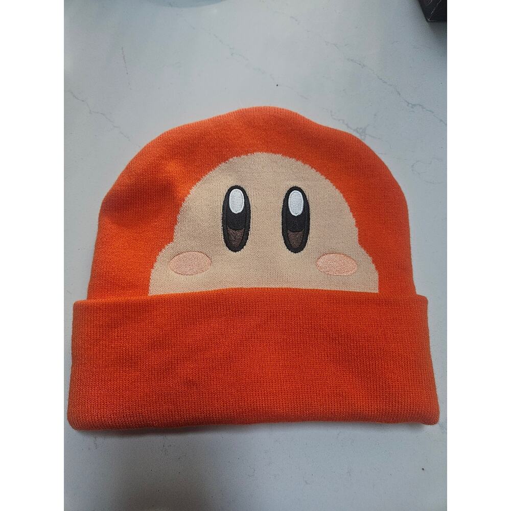 Kirby Waddle Dee Beanie Ski Cap Hat Orange Face NEW Nintendo